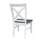 International Concepts Set of 2 Vineyard Curved X Back Chairs, White/Heather gray C05-14P - alternate 2